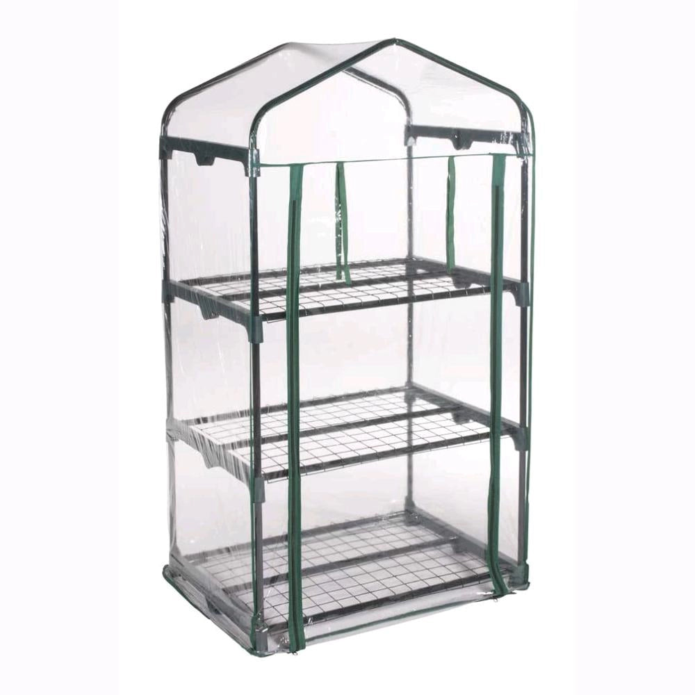 Serra da Giardino 3 Ripiani con copertura in PVC impermeabile 69x49x125H cm