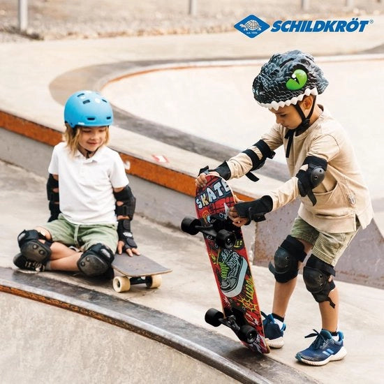Mini skateboard con tavola in legno - skateboard con ruote in plastica - design di adesivi