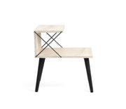 Comodino in legno "Cross" 50 x 40 x 55 cm - Travertino