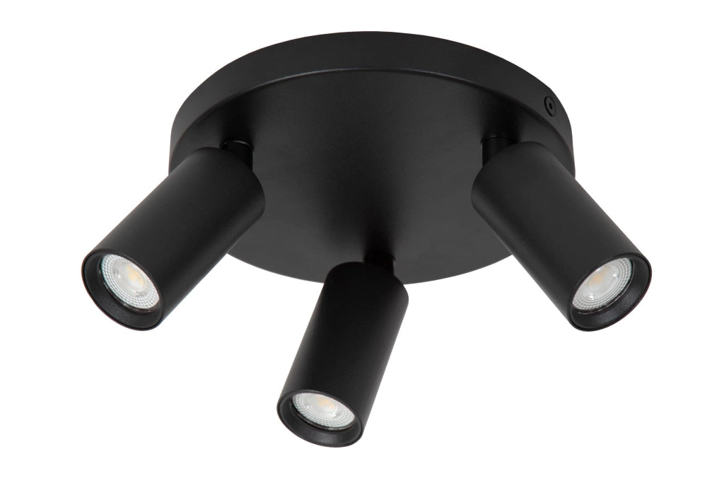 Faretto soffitto RITMO 3xMR11 nero alluminio Lucide