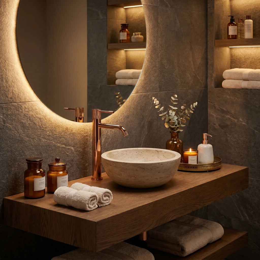 Rubinetto Da Lavabo Rea Venti Copper High
