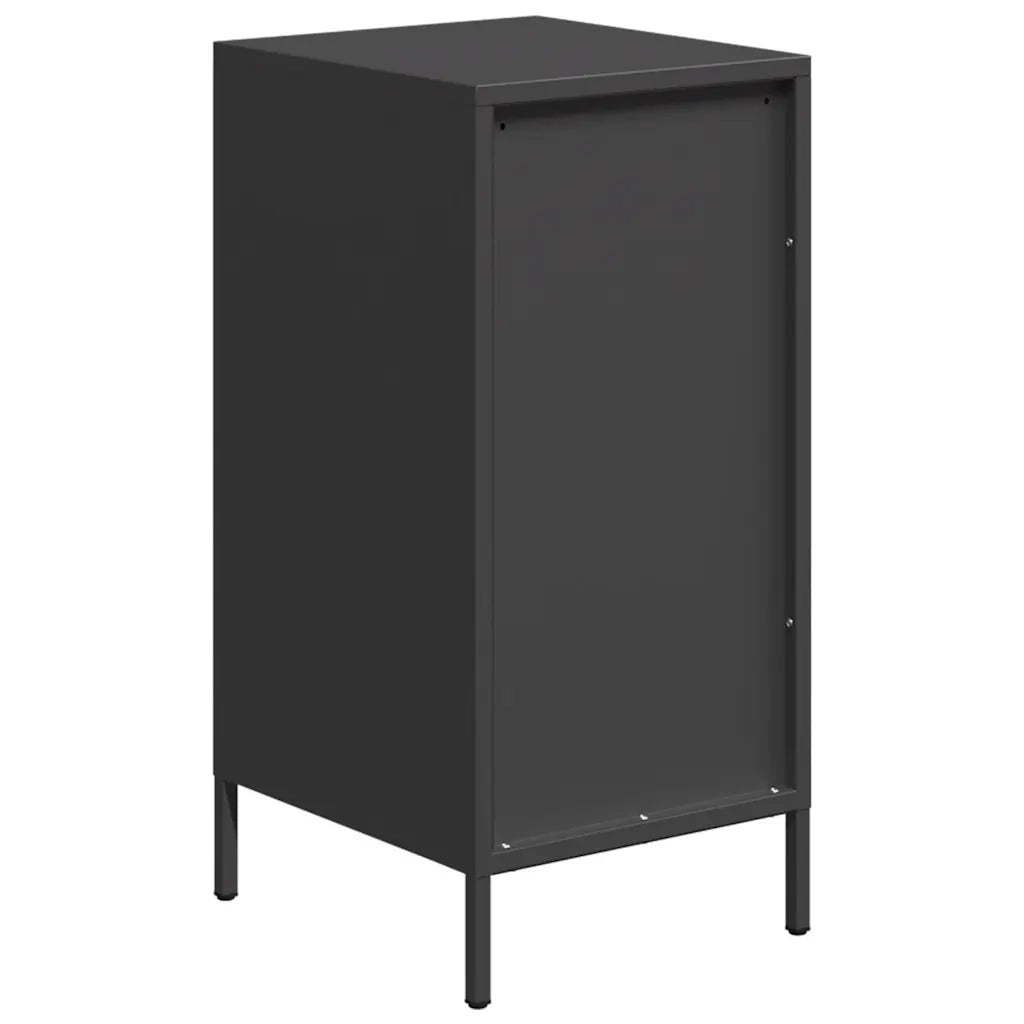 Credenza Nera 35x39x73,5 cm in Acciaio Laminato a Freddo 851394