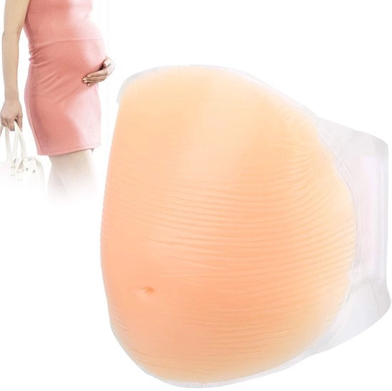 Borsa per Simulazione di Gravidanza in Silicone - Falso Addome di Gravidanza - Costumi di Teatro - Attrezzatura per Fotografia - Sferica - 2-5 Mesi 35 x 26 cm