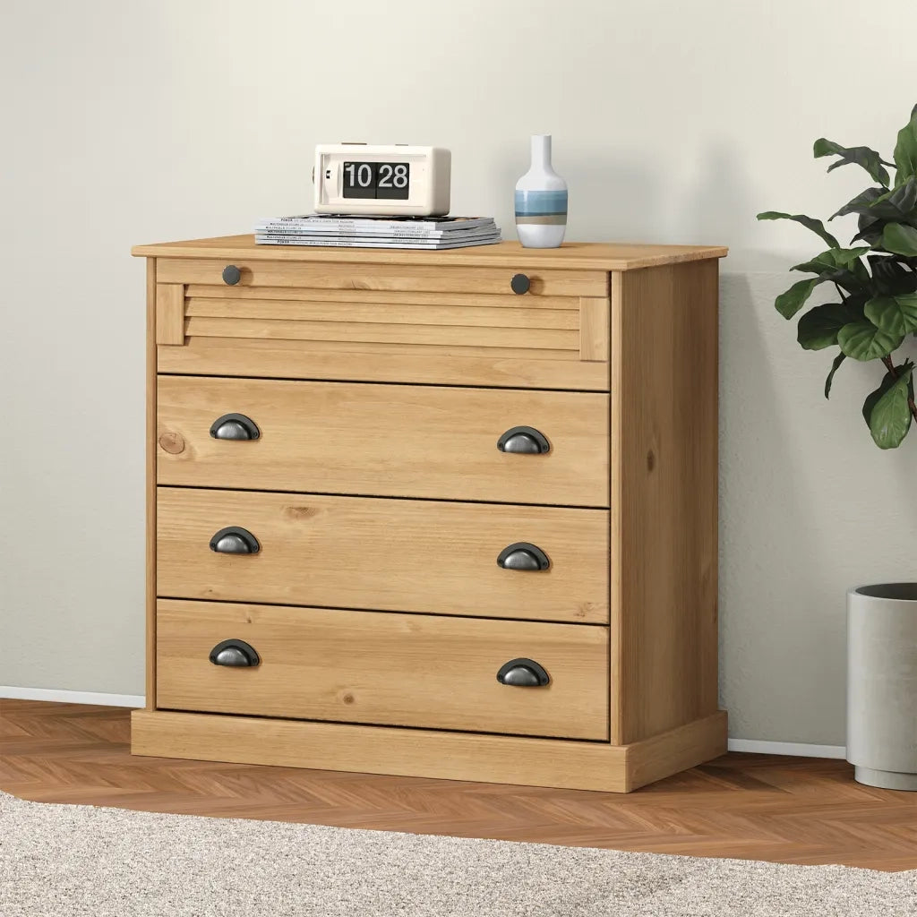 Cassettiera VIGO 80x40x76 cm in Legno Massello di Pino 353160