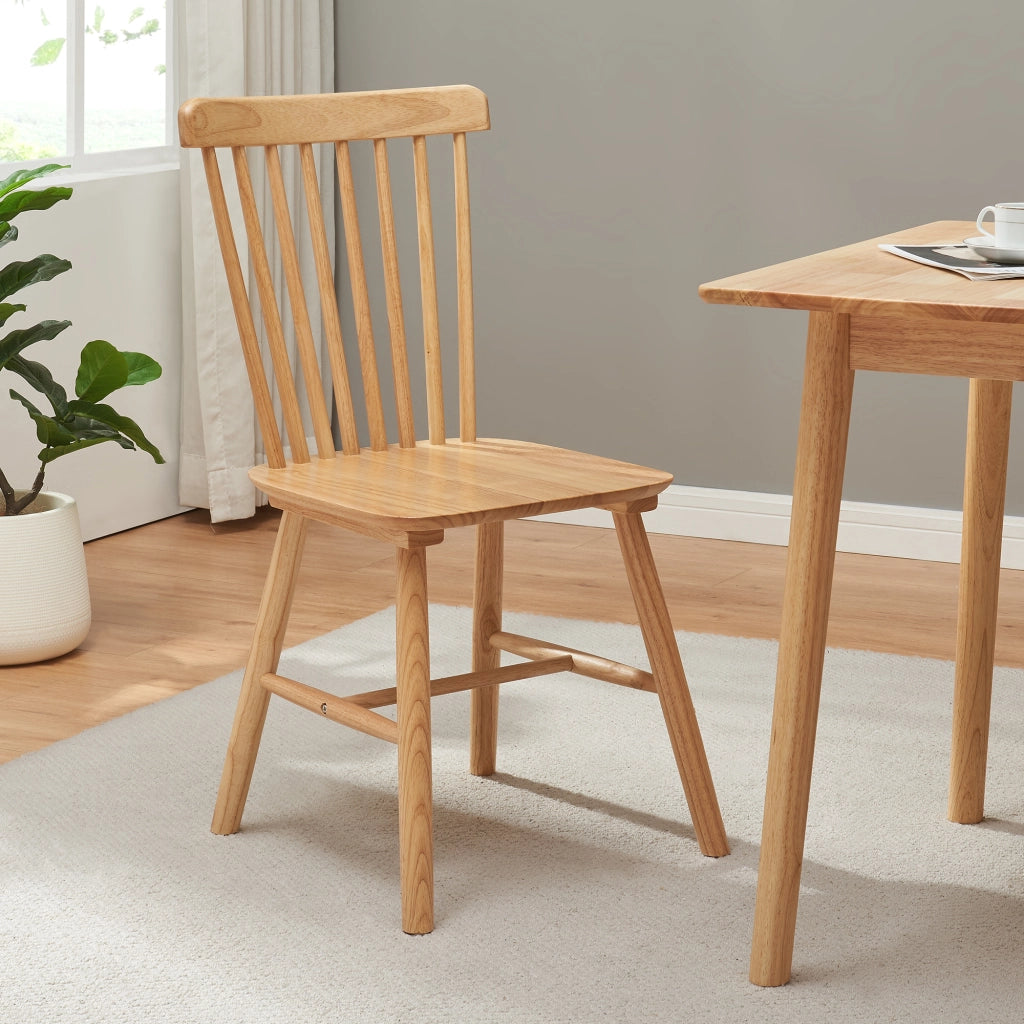 Set di 2 Sedie Karmoy da Sala Pranzo - Naturale [en.casa]