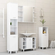 Set Mobili da Bagno 4 pz Bianco in Truciolato 3056898