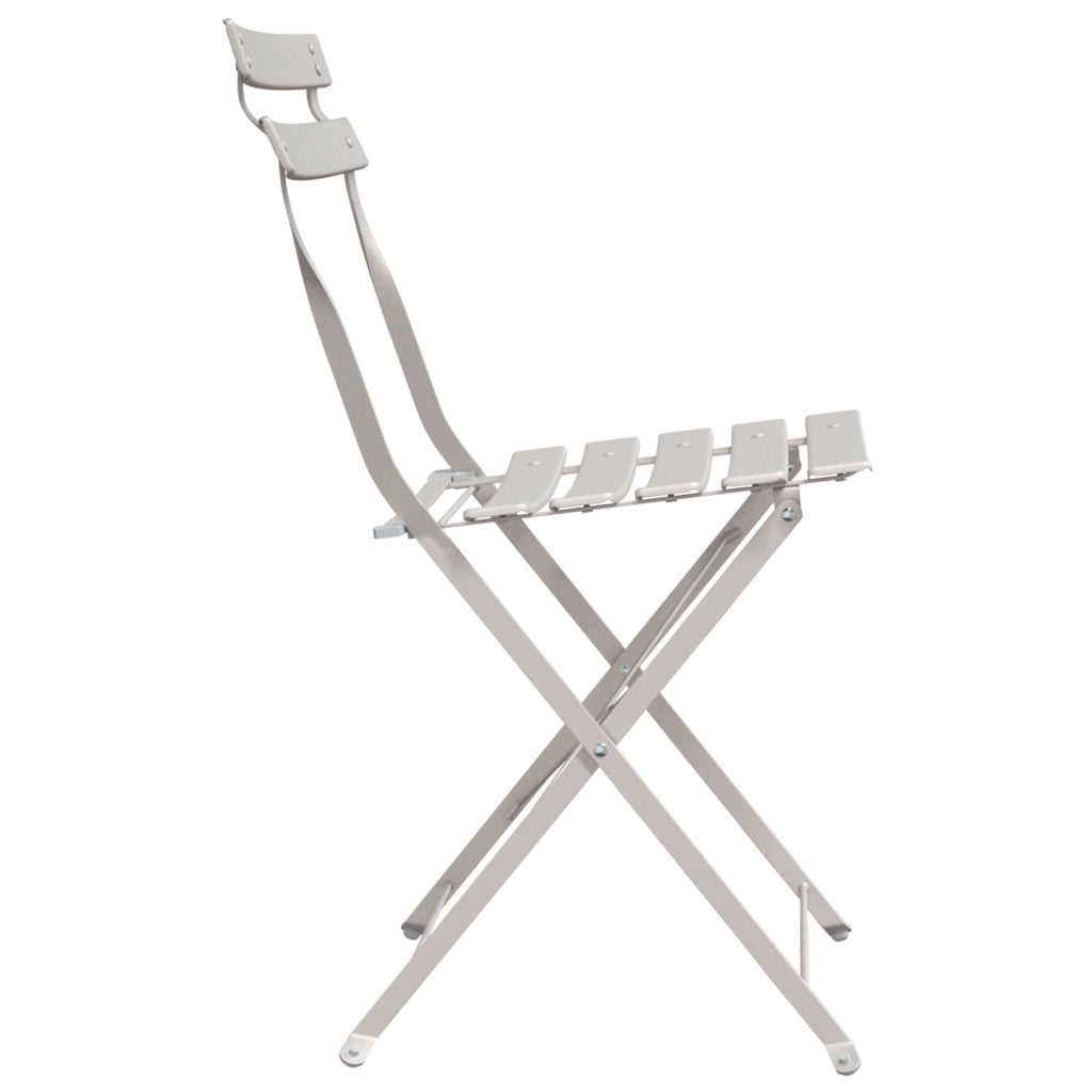 Sedia da giardino pieghevole  2 pezzi Beige Acciaio