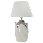Lampada da Tavolo VKH88, Bianco, Ceramica, 30x30x51 cm
