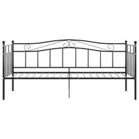 Divano Letto Telaio Nero in Metallo 90x200 cm