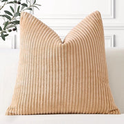 Cuscino Decorativo Corda 60x60 cm in Corduroy Ocrico per Cuscino di Banco, Sdraio e Sedia
