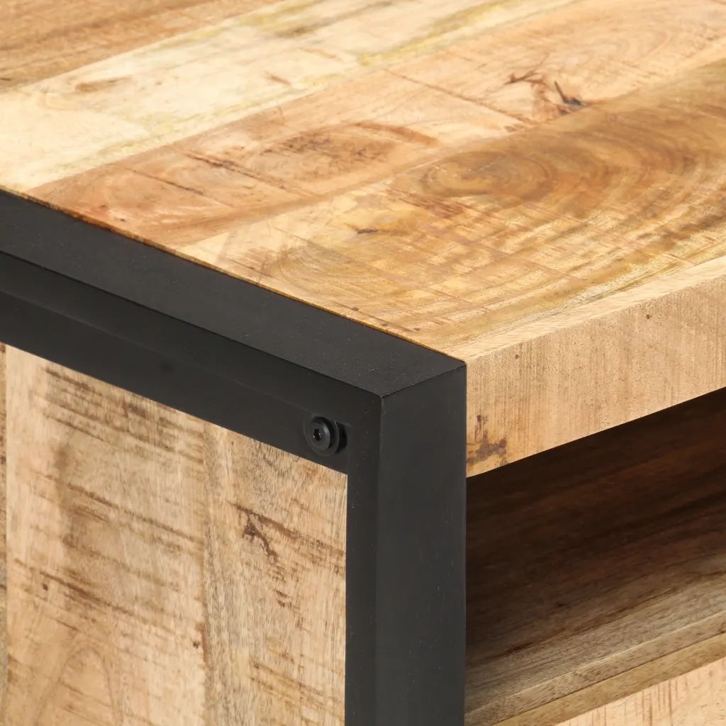 Tavolino da CaffÃ¨ 100x50x40 cm in Legno Grezzo di Mango cod mxl 64227