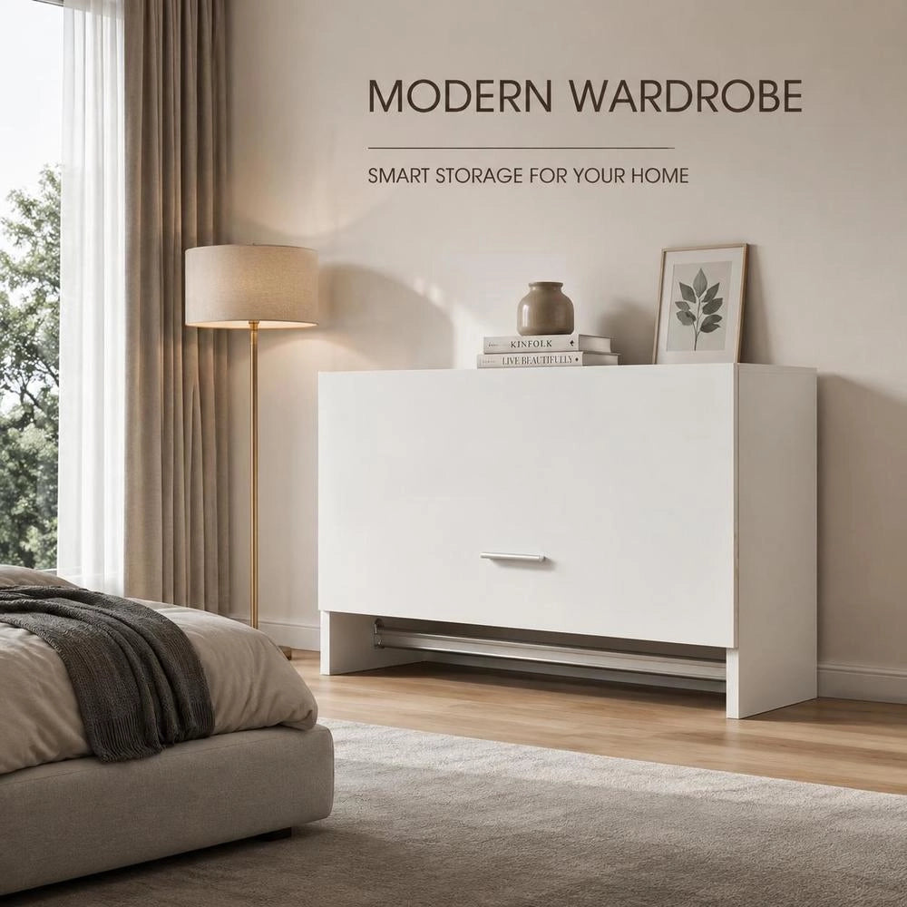 Wardrobe White 70x32.5x35 Cm Wood-based Material
