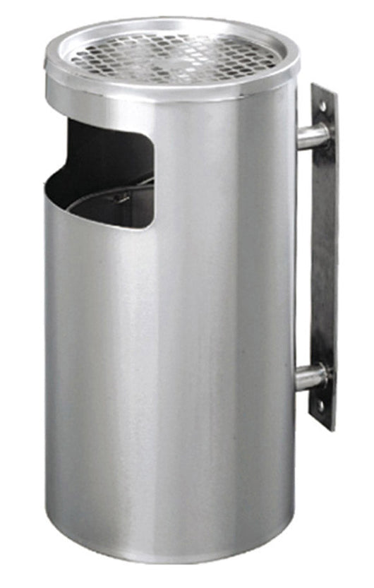 Cestino Gettacarte Posacenere da Parete Ø24,5 cm in Acciaio 10L per Interno Esterno