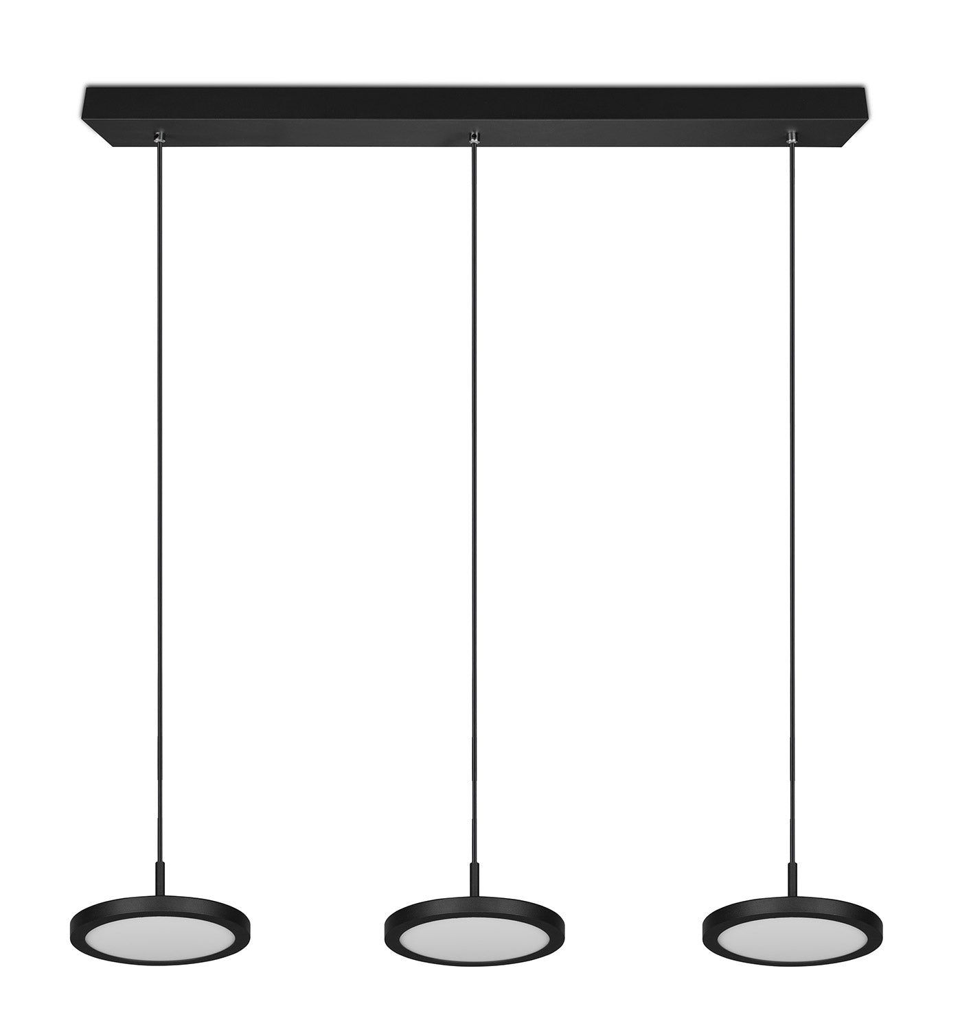 Lampada a Sospensione da Interno a LED in Metallo Nero Opaco