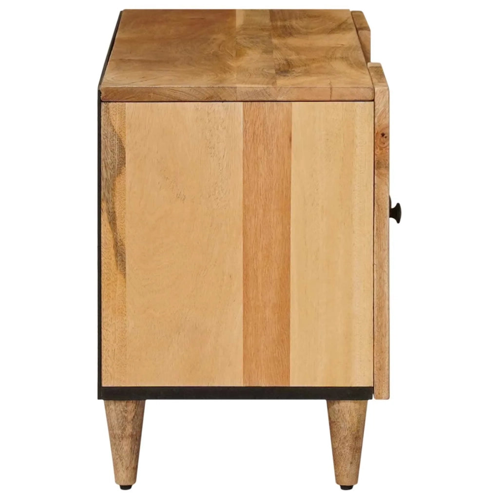 Mobile TV Naturale 105 x 33,5 x 46 cm Legno di mango massello