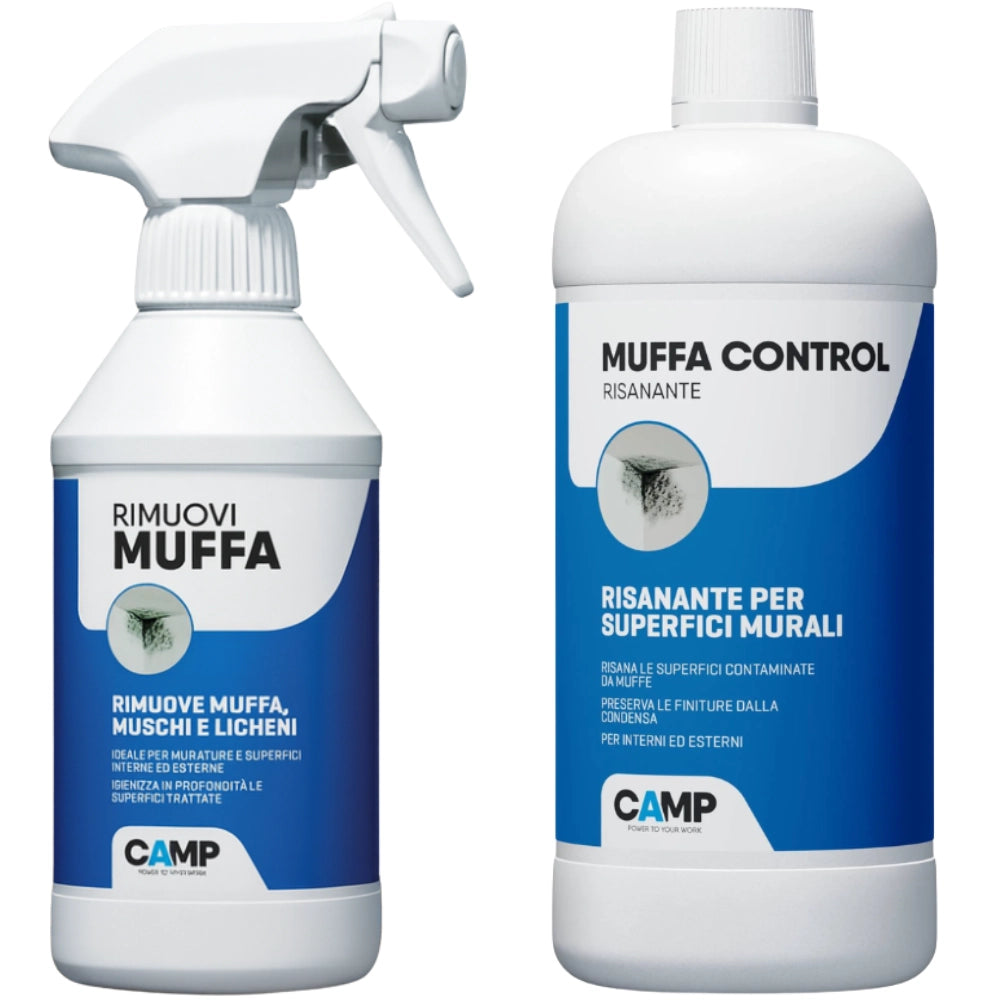 Trattamento completo rimuovi muffa 300 ml + muffa control risanante 1 lt