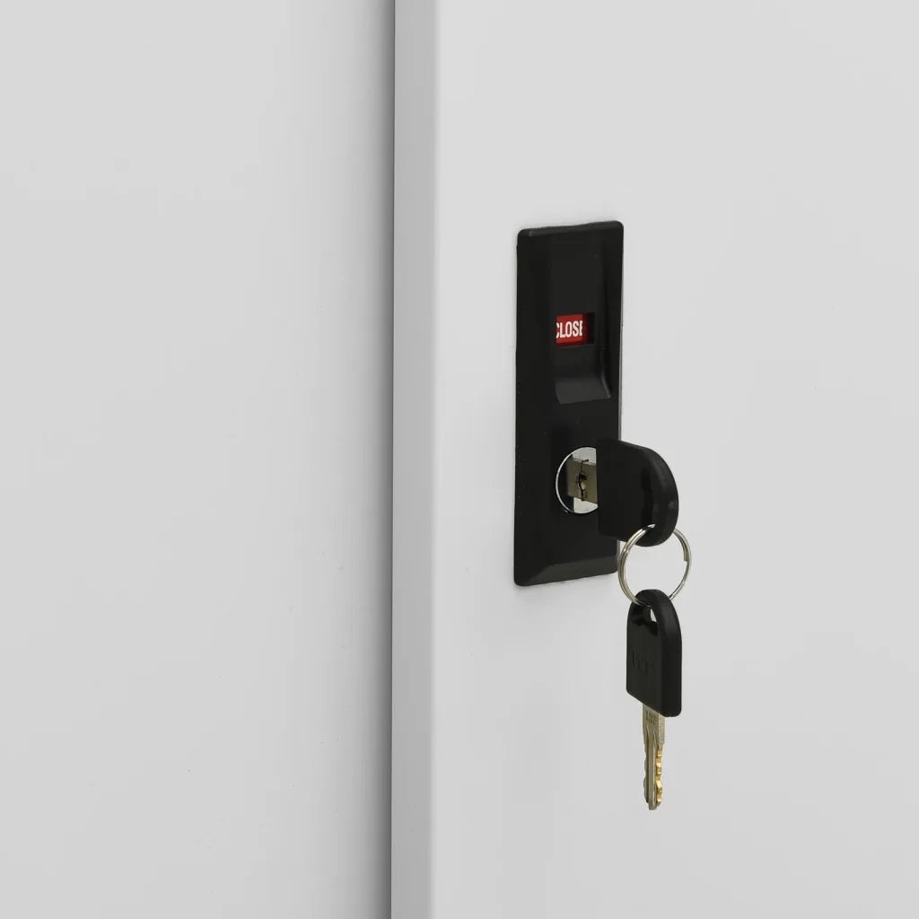 Armadio Ufficio Anta Scorrevole GrigioChiaro 90x40x90cm Acciaio 335951