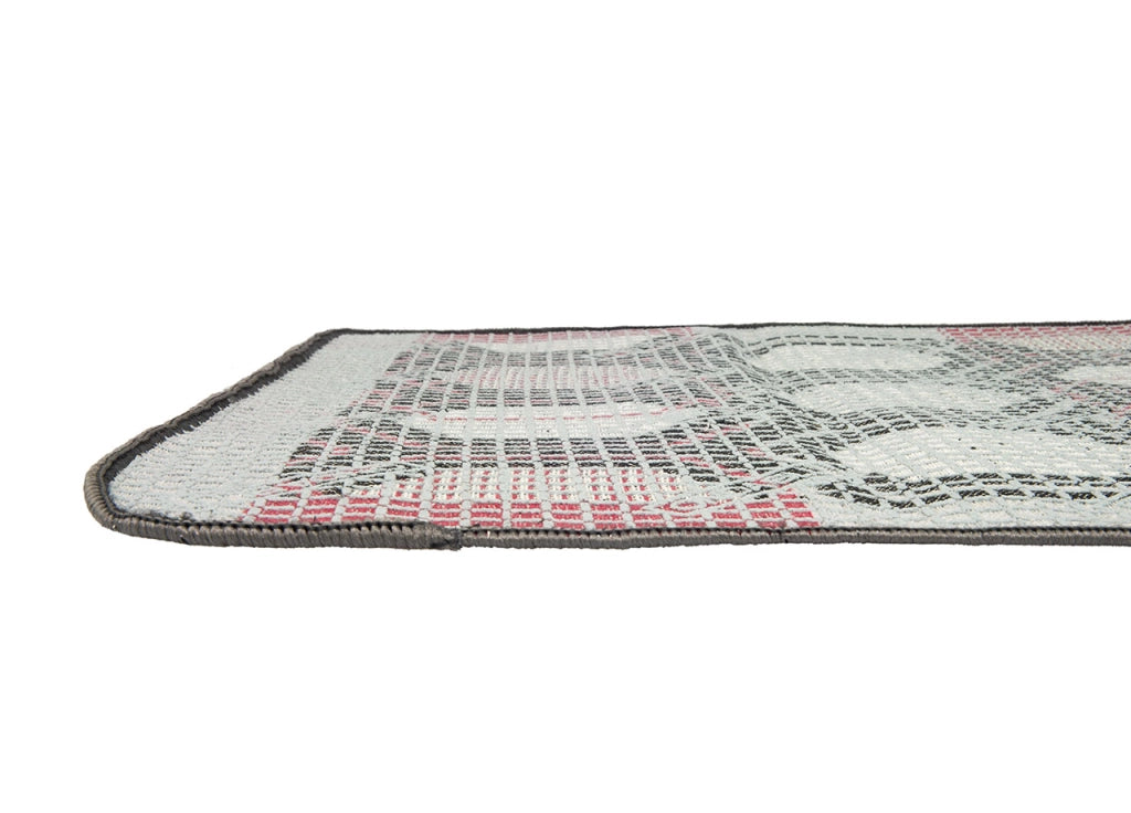 Tappeto Bagno Doccia Antiscivolo Mod. Vietri Tappetino Super Assorbente Cotone Pelo Corto - 45x60 - Rosso