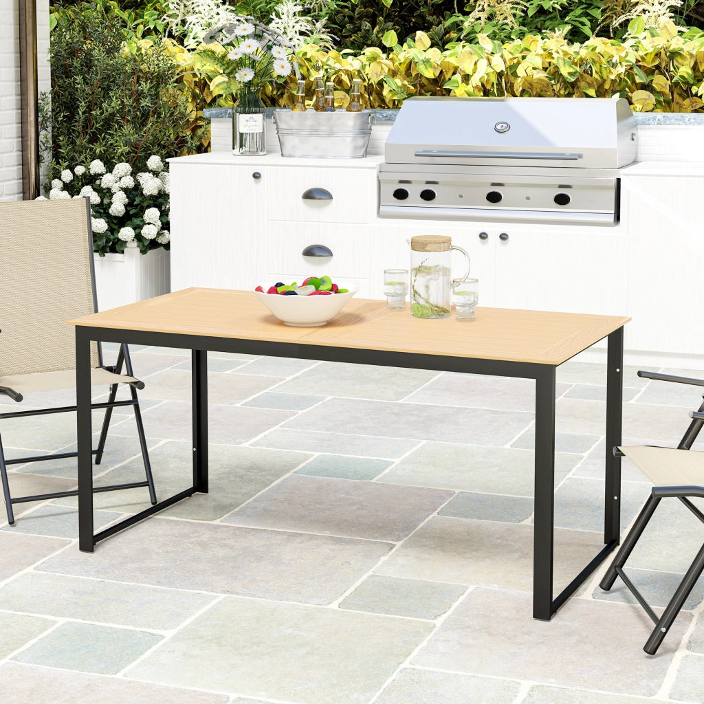 Tavolo da pranzo esterno per 6 persone ¨C Zephmum ¨C Legno teak, 160x80 cm