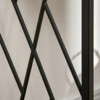 Tavolo Consolle da Ingresso in Stile Industriale, Mobile Vintage in Acciaio e Legno, 120x35x75cm, Marrone