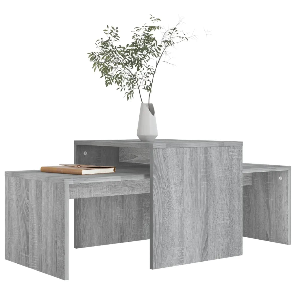 Set di Tavolini da salotto | Tavolino da caff¨¨ | Tavolino da Soggiorno Grigio Sonoma 100x48x40 cm Legno Multistrato