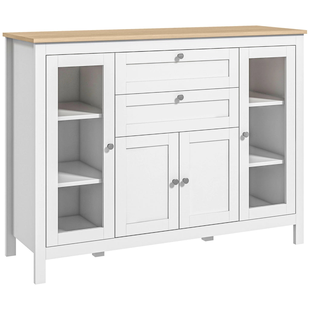 Armadio da Cucina con Ante a Vetro ¨C Minimal ¨C 120x40x90 cm Bianco