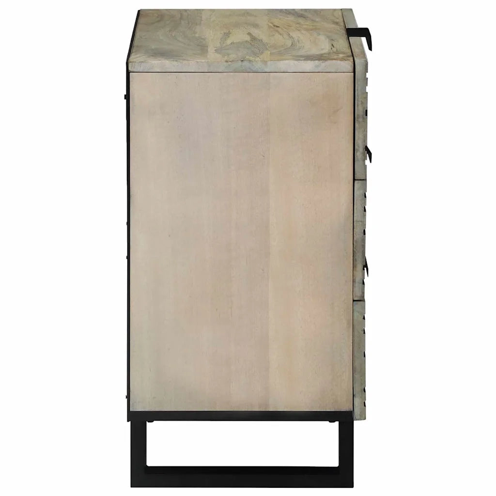vidaXL Armadio da Notte con cassetto Bianco e nero 50 x 33 x 60 cm