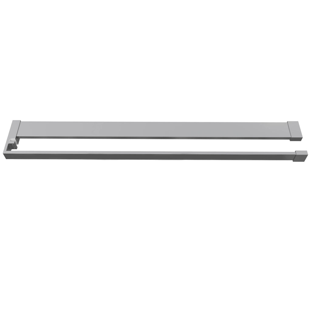 Mensola Doccia per Parete Doccia Walk in 80 cm Alluminio Cromo Lucido Porta-asciugamani Adattabile Vetro da 8 mm