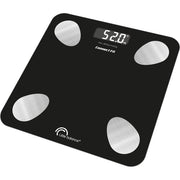 Bilancia pesapersone - LITTLE BALANCE - 8685 - Kit Connect fit duo - Batterie - Impedenziometro + corda per saltare collegata - 190 kg/100 g - Nero