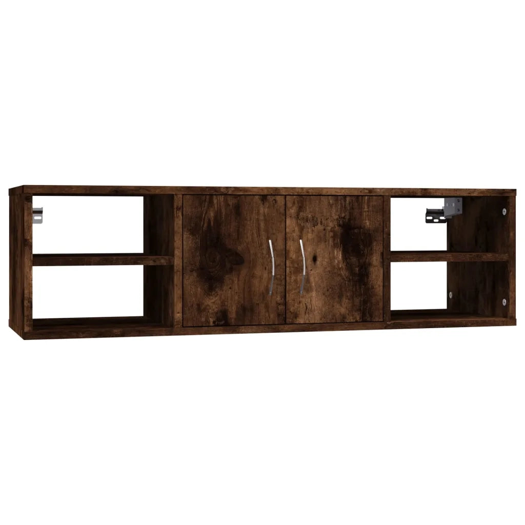 Mensola a Muro Rovere Fumo 102x30x29 cm Legno Multistrato 826363