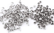 Nageli per chiodo doppio - Chiusure in metallo - Lavorazione della pelle - Allineamento manuale - 100 pezzi - Argento