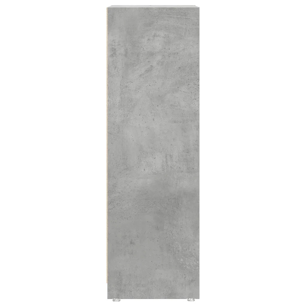 vidaXL Mobile da Bagno Grigio Cemento 30x30x95 cm in Legno Multistrato