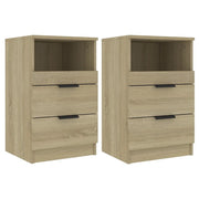 Set di 2 Comodini | Armadio da Notte | Mobiletto da notte Rovere Sonoma in Legno Multistrato
