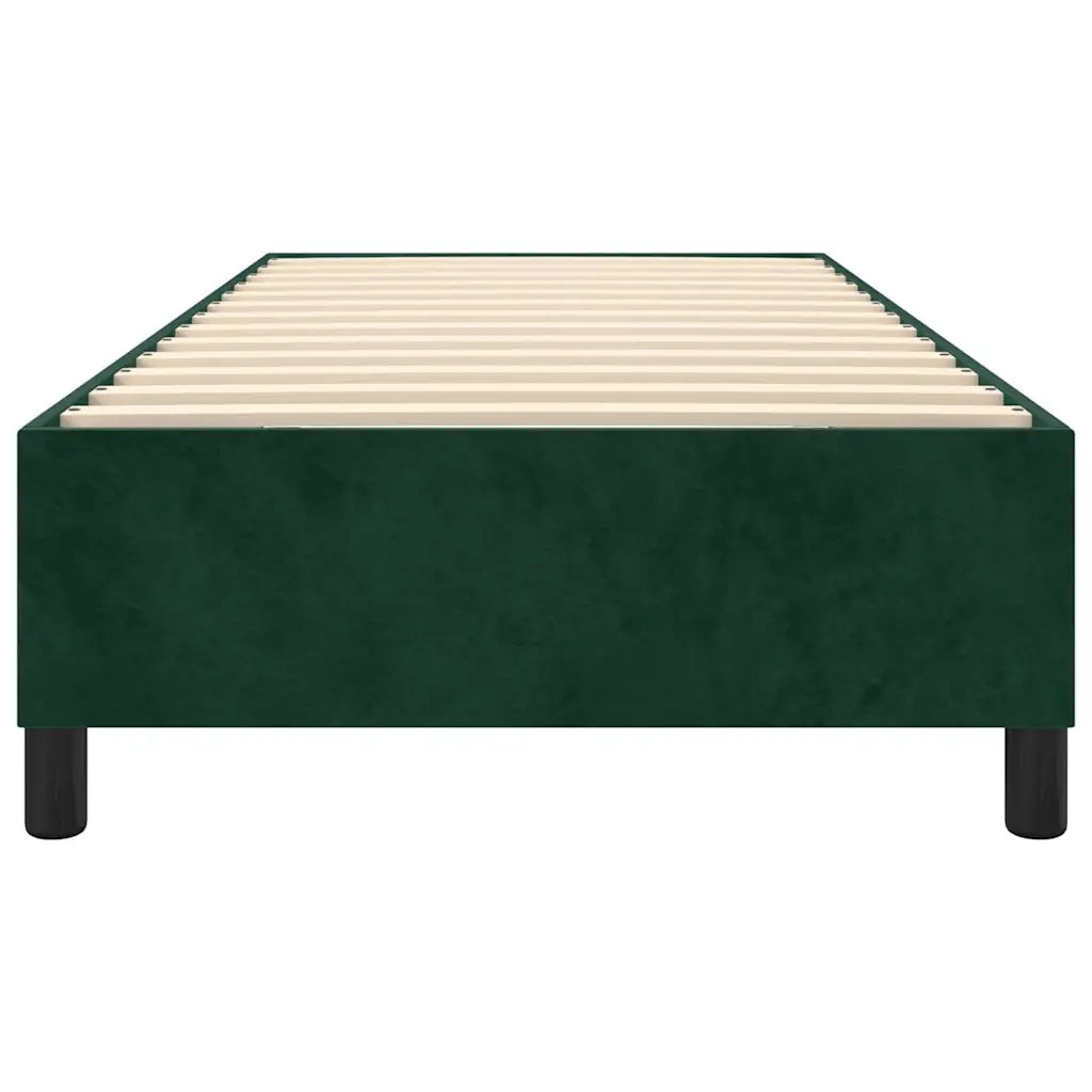 Giroletto senza Materasso Verde Scuro 80x200 cm in Velluto