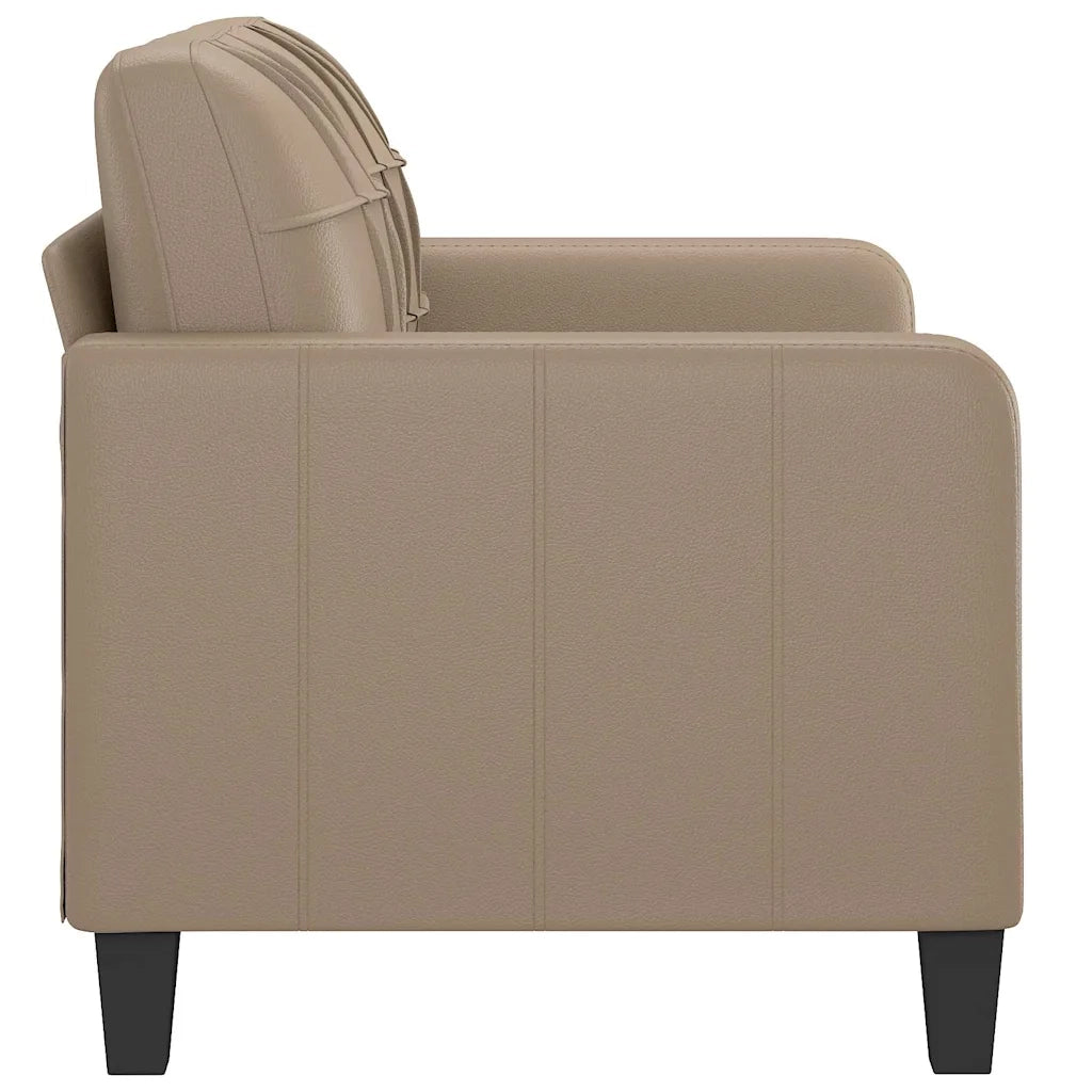 Divano a 2 Posti Cappuccino 140 cm in Similpelle 359116