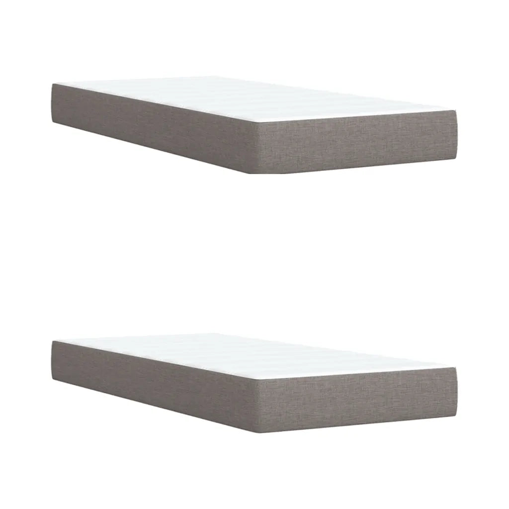 Giroletto a Molle con Materasso Tortora 200x200 cm in Tessuto 3292906