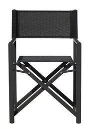 Sedia da regista Paros in alluminio e textilene Greenwood Materiale: Alluminio, Colore: Antracite e nero