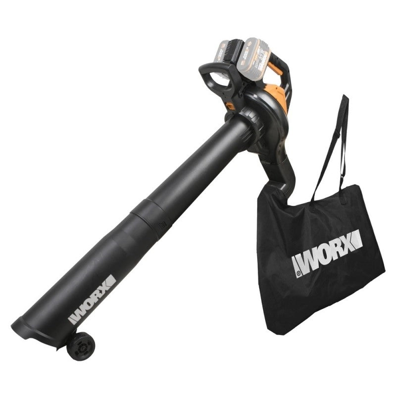 Soffiatore Aspiratore Tritatutto a Batteria 40V WG583E.9 3 in 1 Brushless per Raccolta Foglie senza Batteria - Worx
