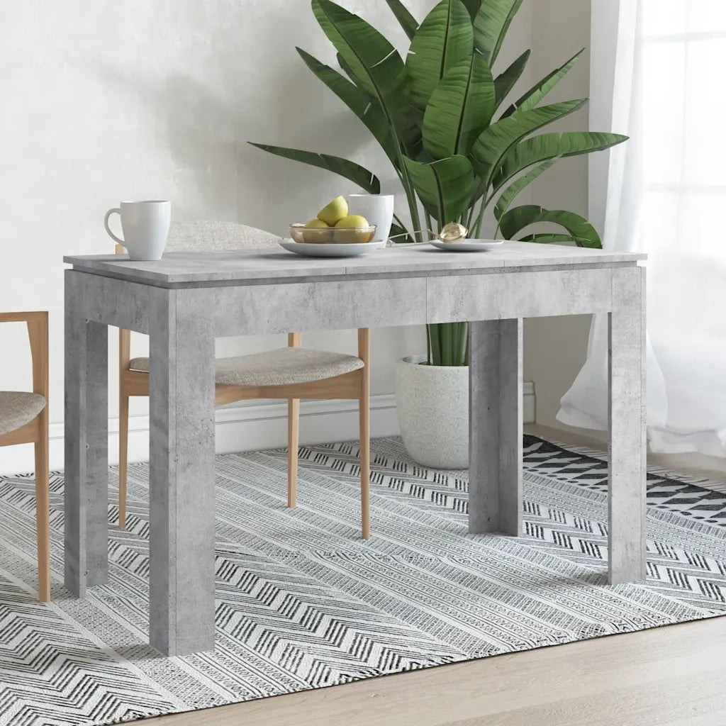 Tavolo da Pranzo Grigio Cemento 120x60x76 cm Legno Multistrato 800760