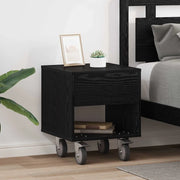 Comodino 2 pcs Rovere Nero 40,5 x 40 x 48 cm Legno multistrato