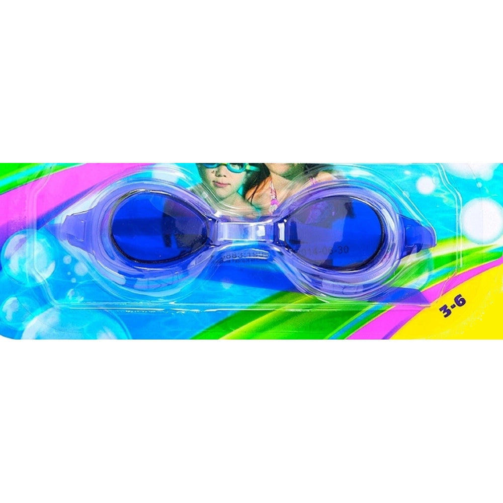 Trade Shop - Occhialini Da Nuoto Per Bambini 3 - 6 Anni Misura Regolabile Colori Assortiti -