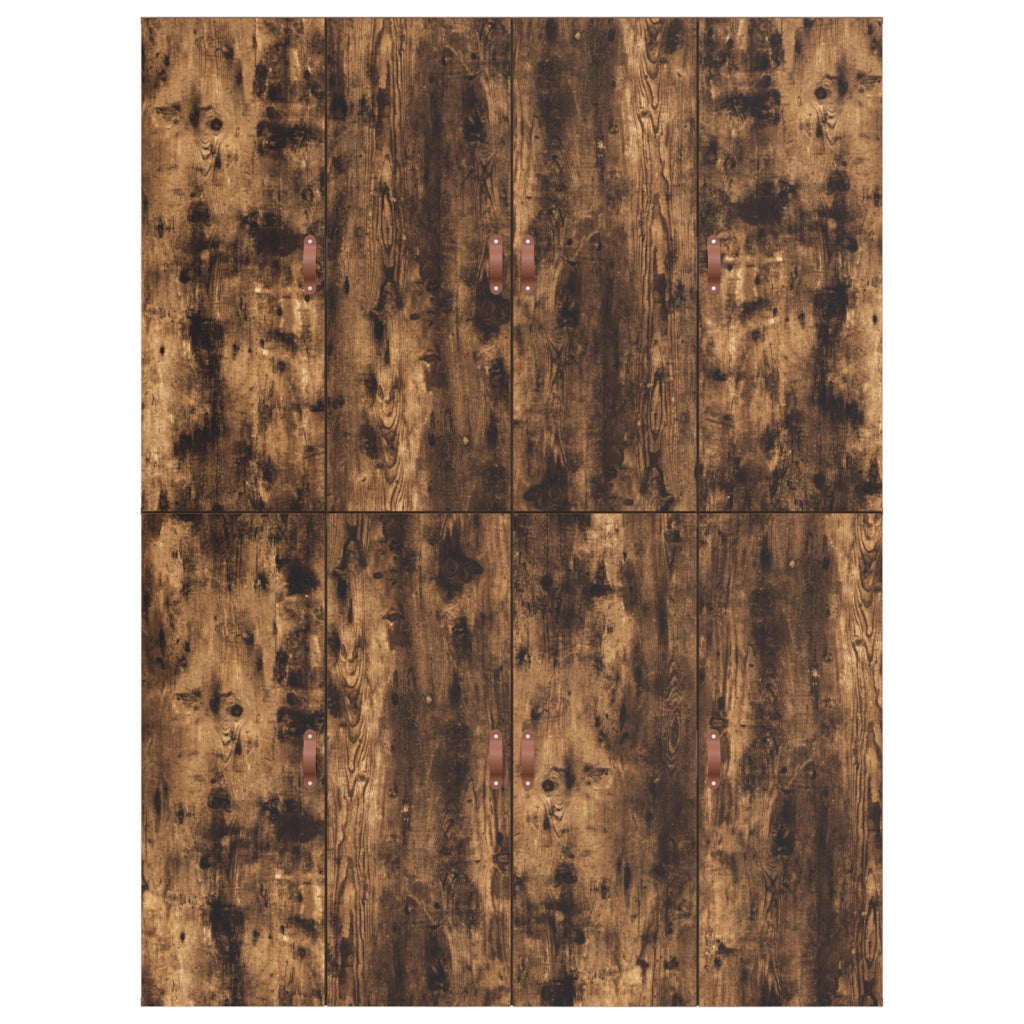 Struttura letto con contenitore in rovere affumicato 135x190 cm
