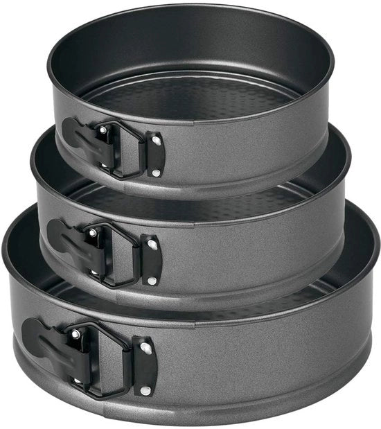 Set di forme a U per cucina - Set di 3 - Alto livello acciaio inossidabile - Ø 18, 20, 22 cm