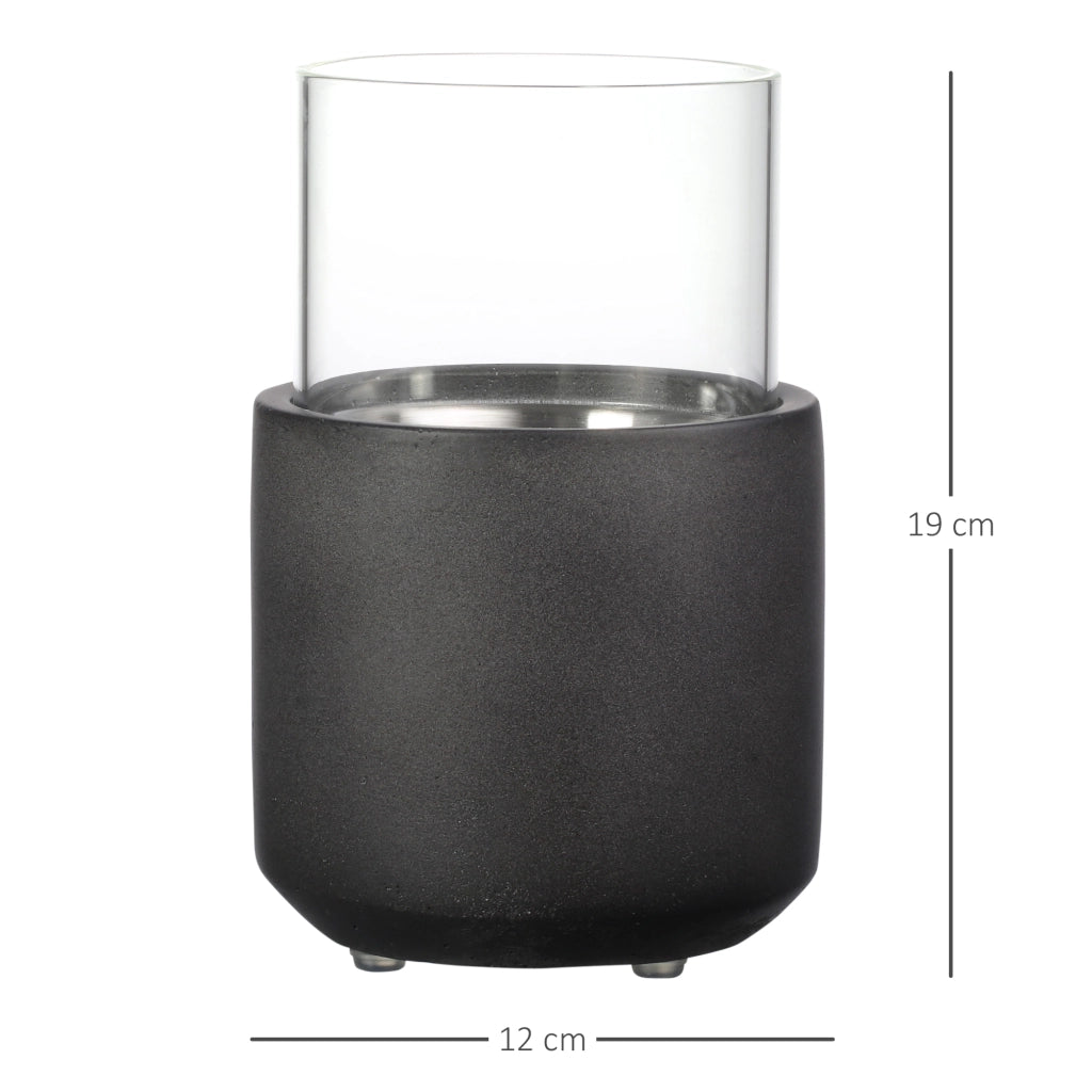 Camino a Bioetanolo da Tavolo ¨C zephmum ¨C Grigio Scuro 12x12x19cm