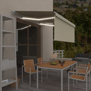 Tenda da Sole Retrattile Manuale con Parasole LED 3x2,5 m Crema   cod mxl 54972