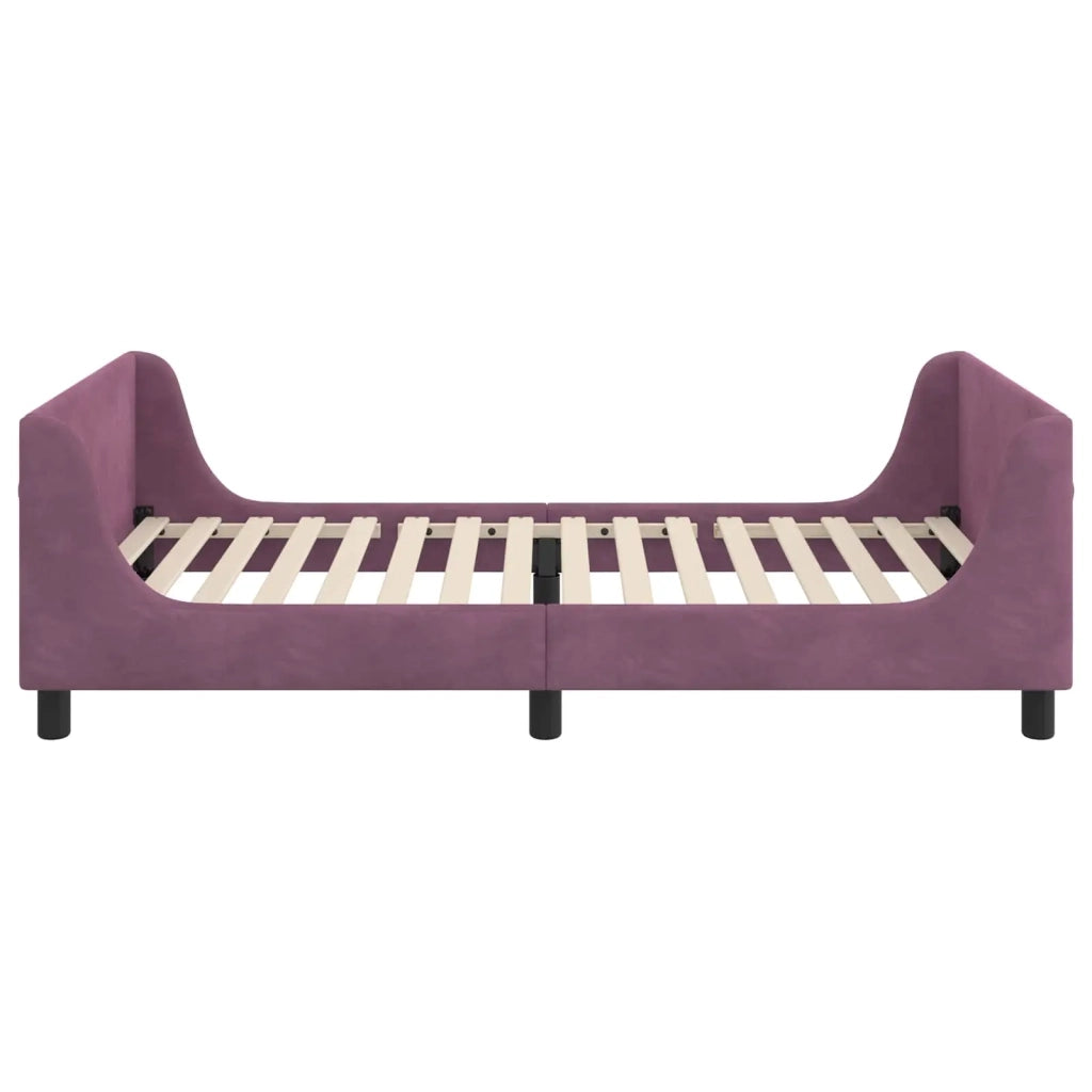 Struttura letto bambini con testata-Giroletto per bambini Viola 80 x 200 cm Velluto 798308