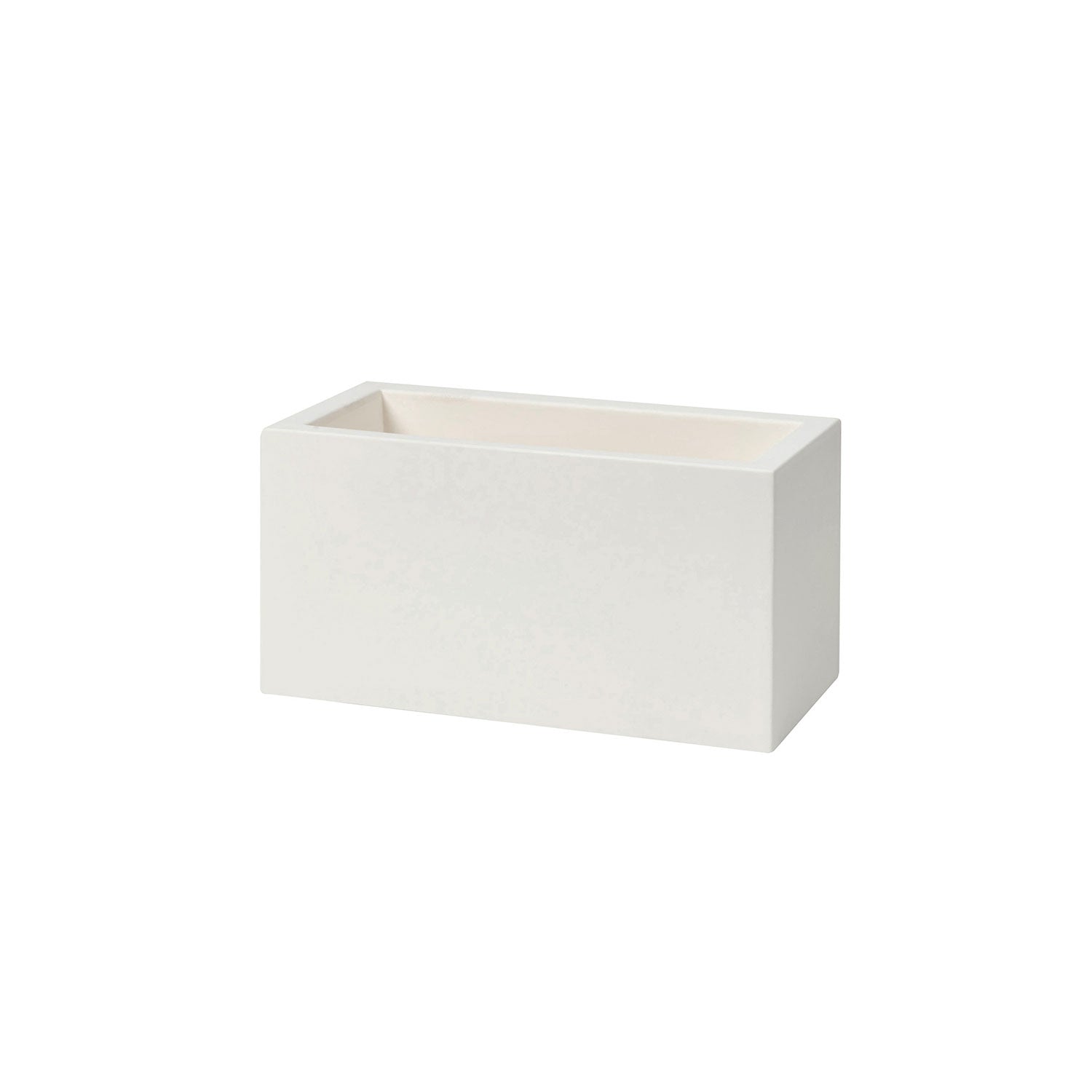 Vaso Rettangolare Indoor e Outdoor Schio Cassa Maxi Chalk 78,5x39 cm in Plastica Bianco Gesso