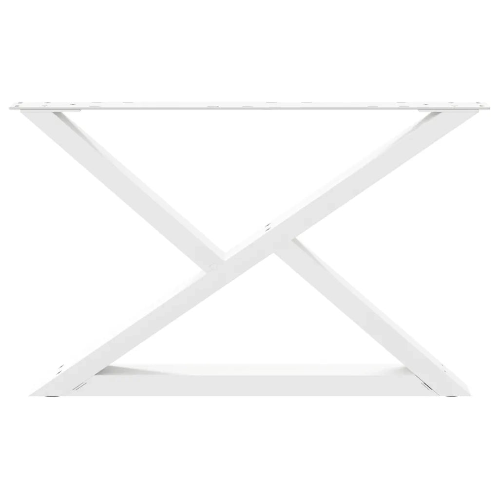 vidaXL Gambe per Tavolino da Caffè 2 pz Bianche 70x(42-43,3) cm Acciaio