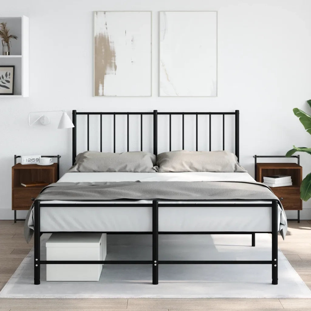 Set di 2 Comodini | Armadio da Notte | Mobiletto da notte a Muro Rovere Marrone 40x30x61cm Legno Multistrato