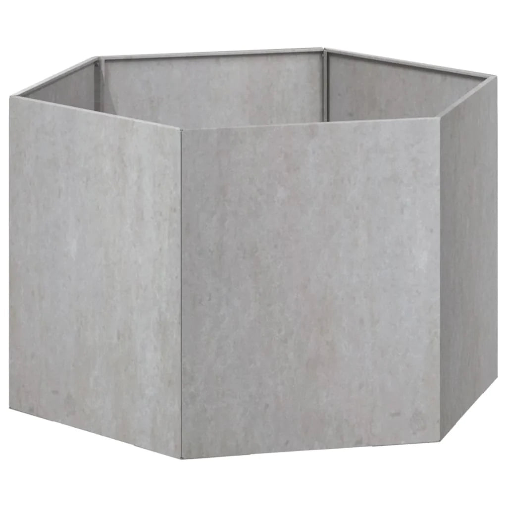 Fioriera rialzata per piante fiori terrazza giardino color ruggine 60 x 60 x 45 cm acciaio corten marrone 02_0038722